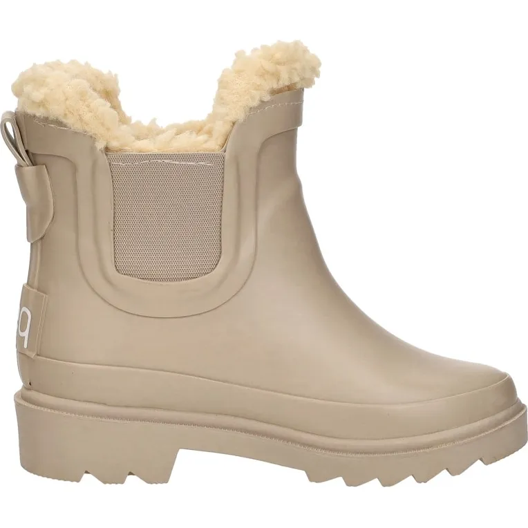 Keq Chelsea Rainboots Fur regenlaarzen beige