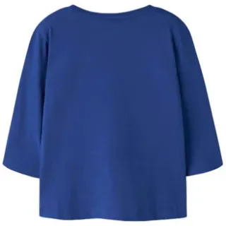 NAME IT rechtvallende longsleeve met print blauw, foto 2