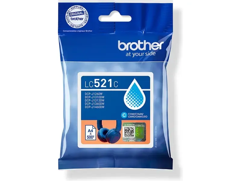 Brother LC-521C inktcartridge cyaan blauw, foto 2