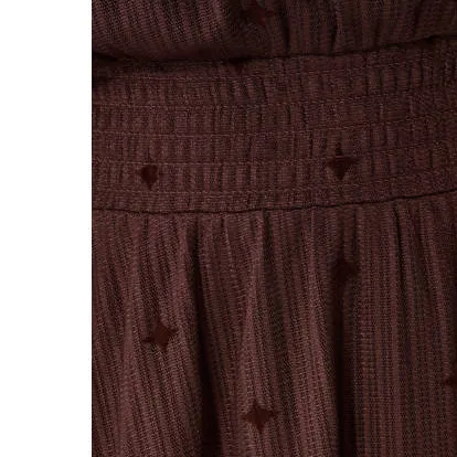 Shoeby semi-transparante korte jurk met sterren donkerbruin, foto 6