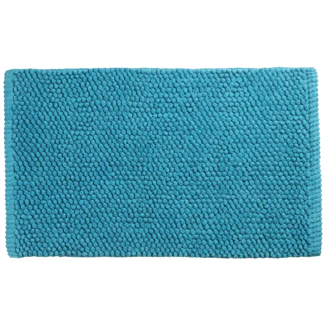 Differnz Popcorn badmat 50x80 cm katoen petrol