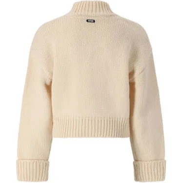 Retour Jeans boxy coltrui met kabels - beige Effen, foto 2