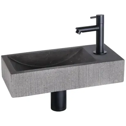 Differnz Fonteinset Mix&match Set Ribble Recht Mat Zwart