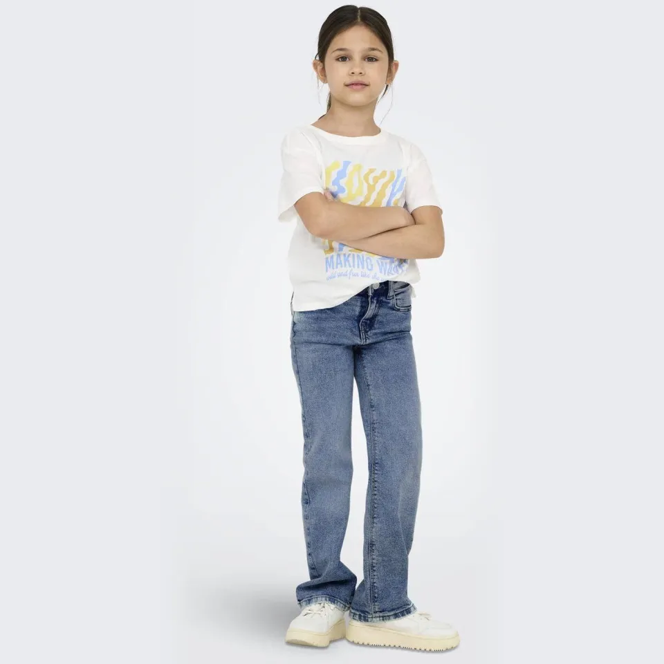 Only KIDS ONLY GIRL wide leg jeans KOGJUICY light blue denim