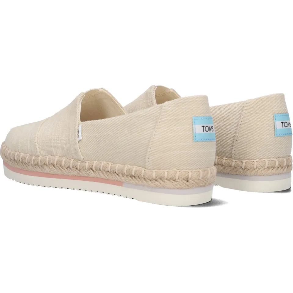 Toms Dames Espadrilles Alpargata Platform Rope - Beige, foto 3