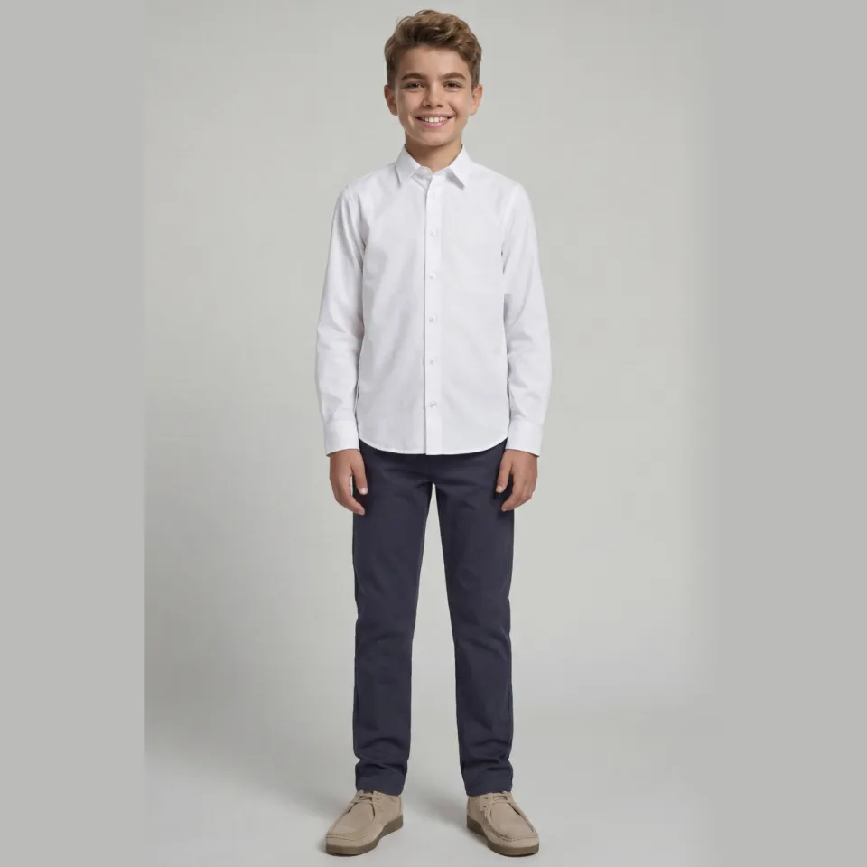 JJ Rebel JUNIOR casual overhemd - wit, foto 3