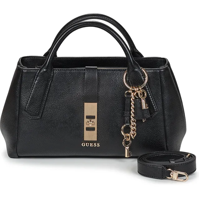Handtas Guess BROOKE HIGH SOCIETY SATCHEL zwart