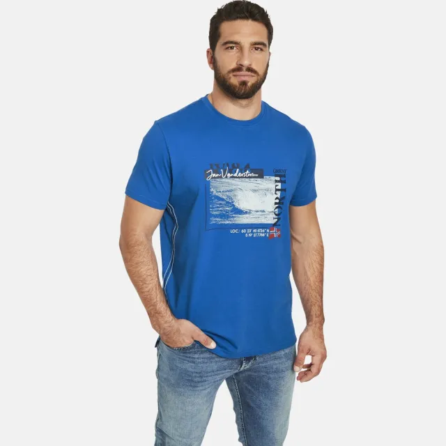 Jan Vanderstorm Pitter T-shirt blauw