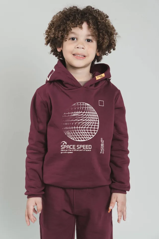 TYGO & vito hoodie - donkerrood, foto 5