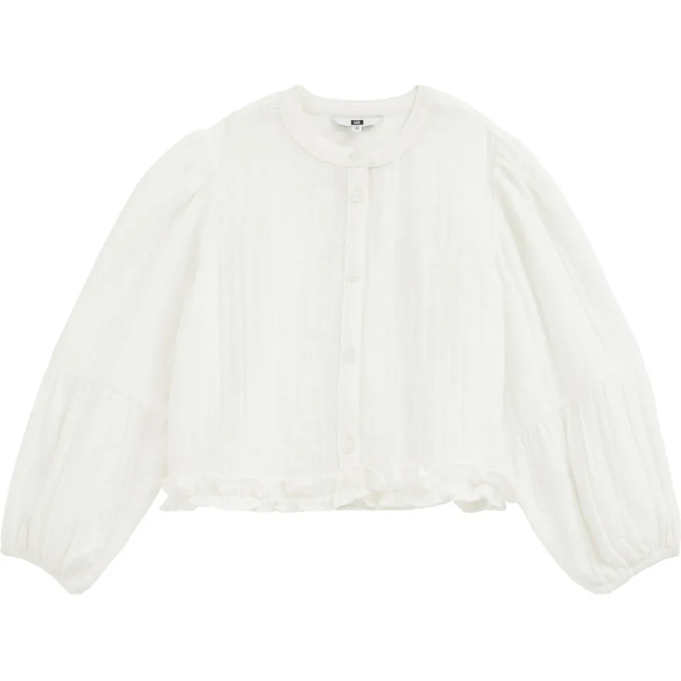 WE Fashion blouse met ruches ecru, foto 2