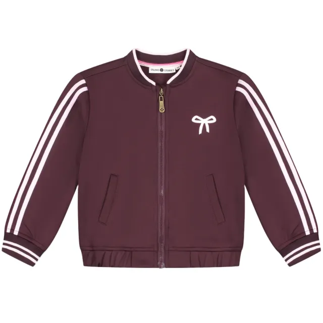 Stains&Stories sweatvest - donkerrood Donkerrood/lichtroze