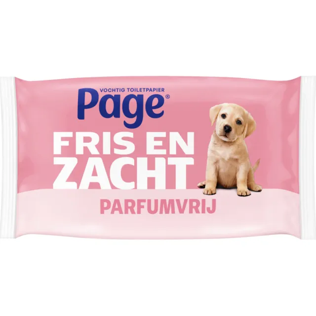 Page Fris en Zacht vochtig toiletpapier parfumvrij, foto 2