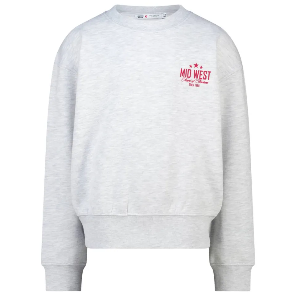 America Today sweater met studs en backprint - grijs, foto 2