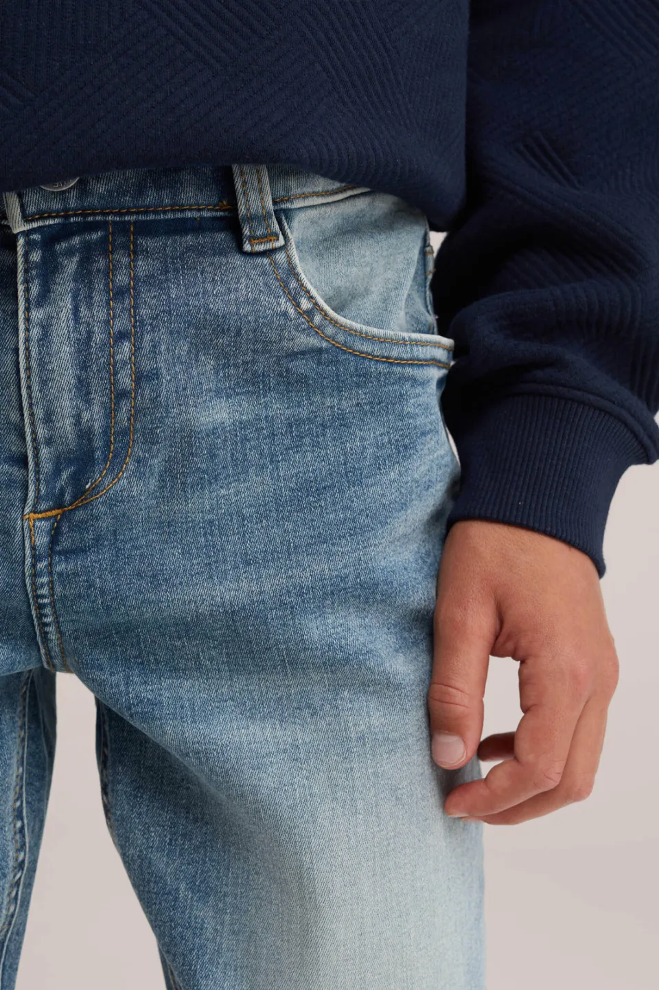 WE Fashion Blue Ridge slim fit jeans - mediumblauw, foto 4