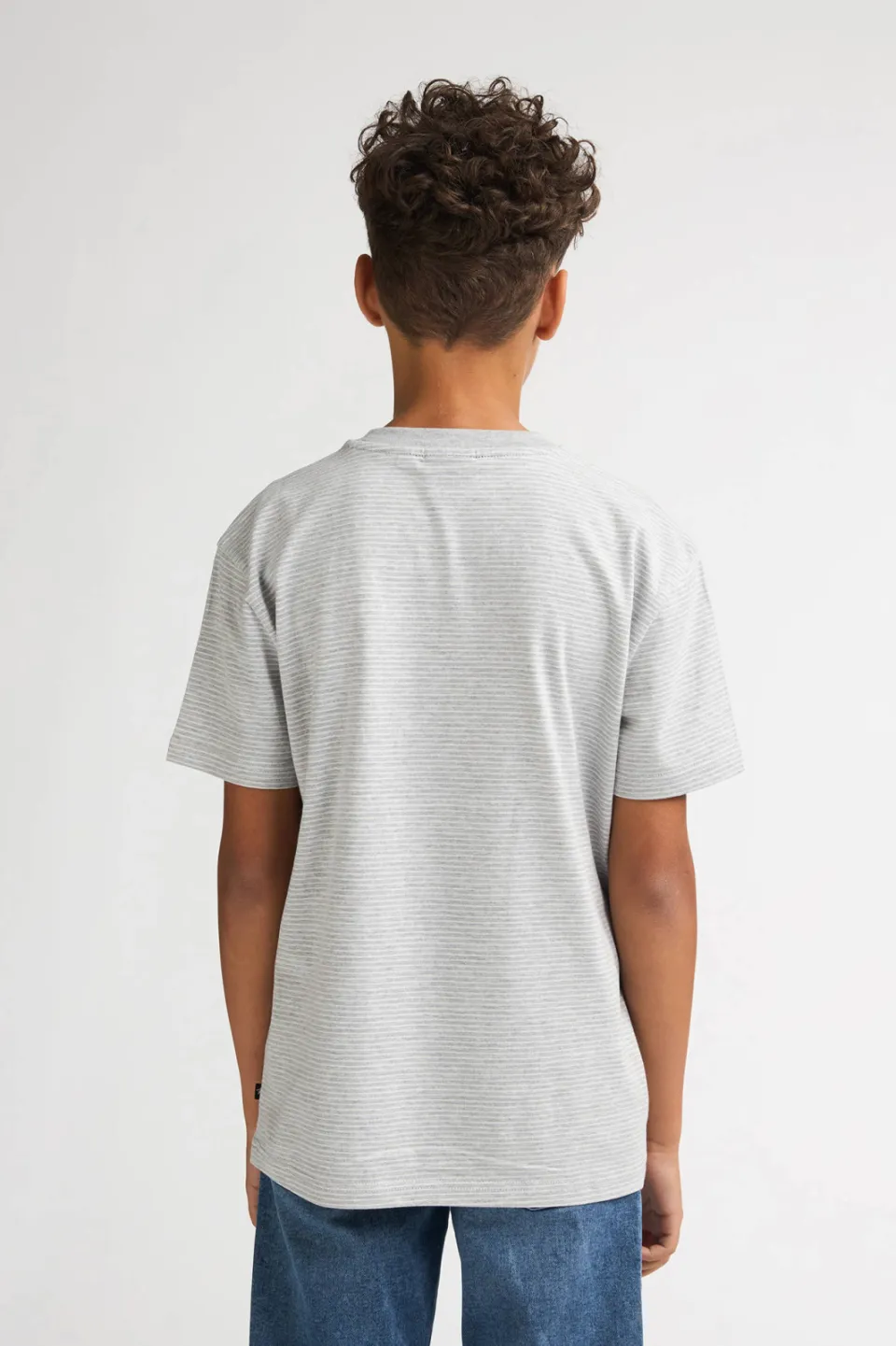 Petrol Industries gestreept T-shirt lichtgrijs lichtgrijs/wit, foto 4