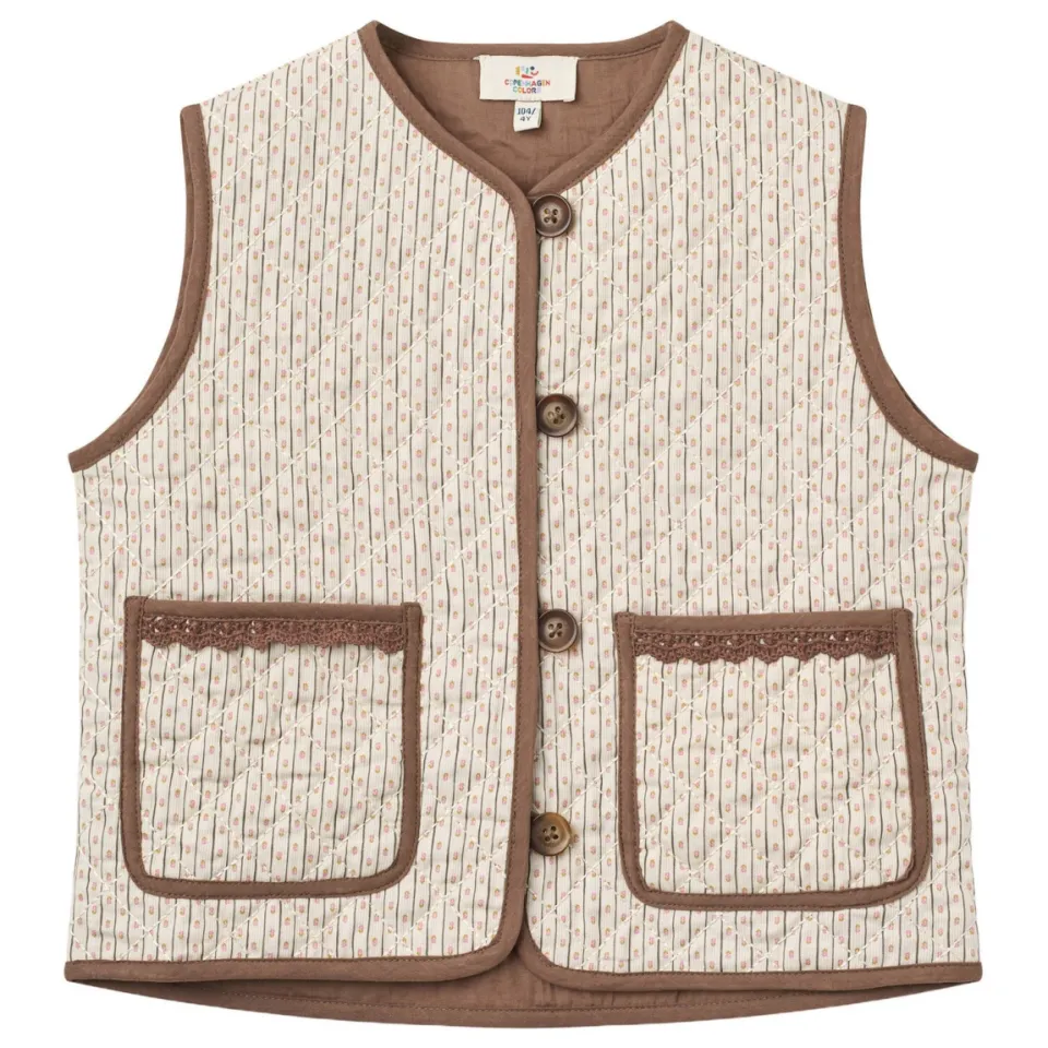 Copenhagen Colors gilet met print - zand/bruin, foto 2