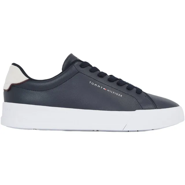 Tommy Hilfiger Court Leather sneaker blauw