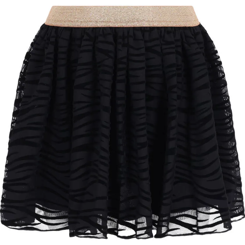B.Nosy korte tule rok met zebraprint zwart, foto 2