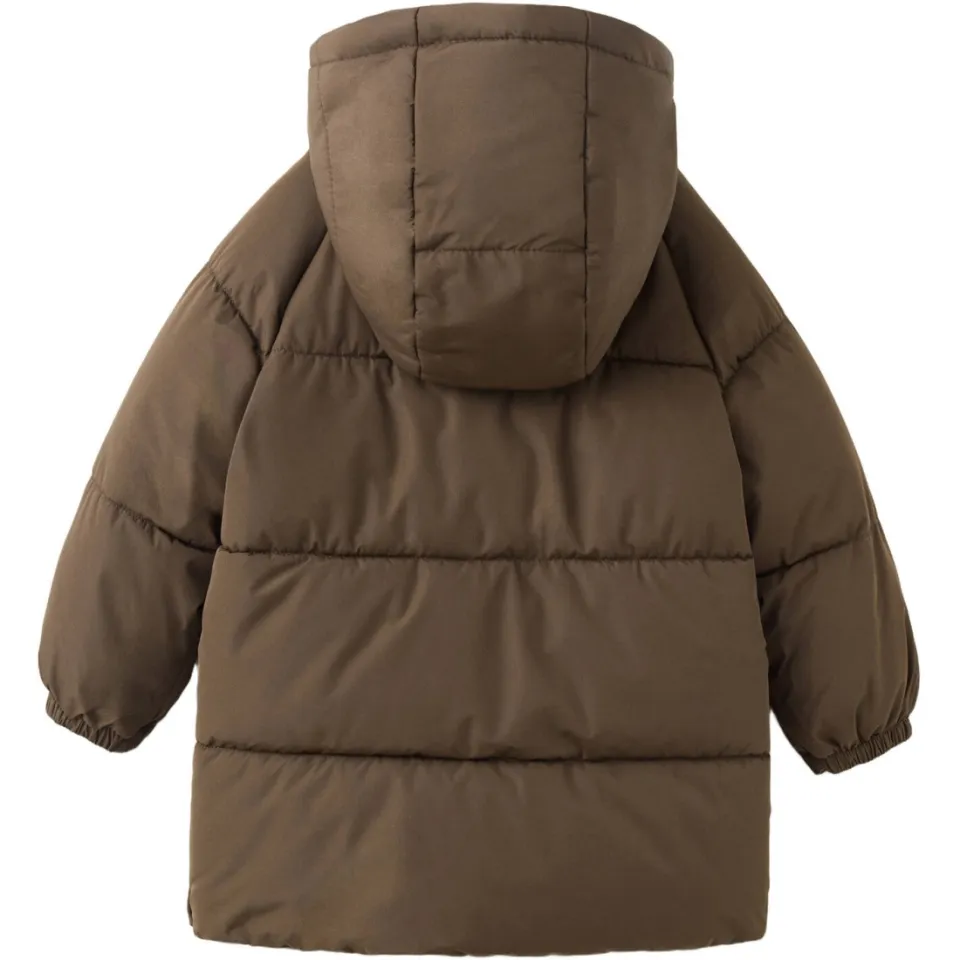 Mango Kids gewatteerde winterjas - bruin, foto 3