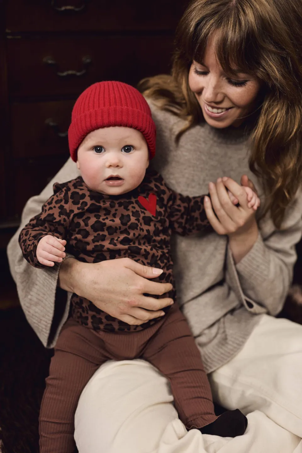 Z8 Millie newborn legging met ruches bruin, foto 4