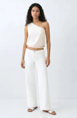 Mango Teen one shoulder top wit, foto 2