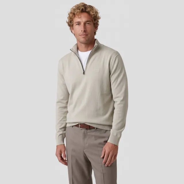 Boss gebreide trui met kasjmier - light beige