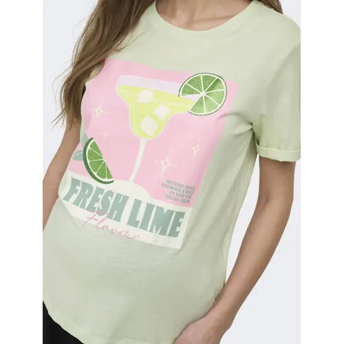 Only zwangerschaps T-shirt lichtgroen, foto 6