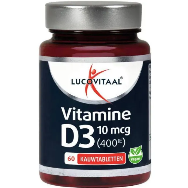 Lucovitaal Vitamine D3 10 mcg kauwtabletten