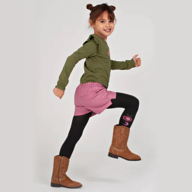 Jubel Moon Flowers imitatieleren korte broek roze, foto 2