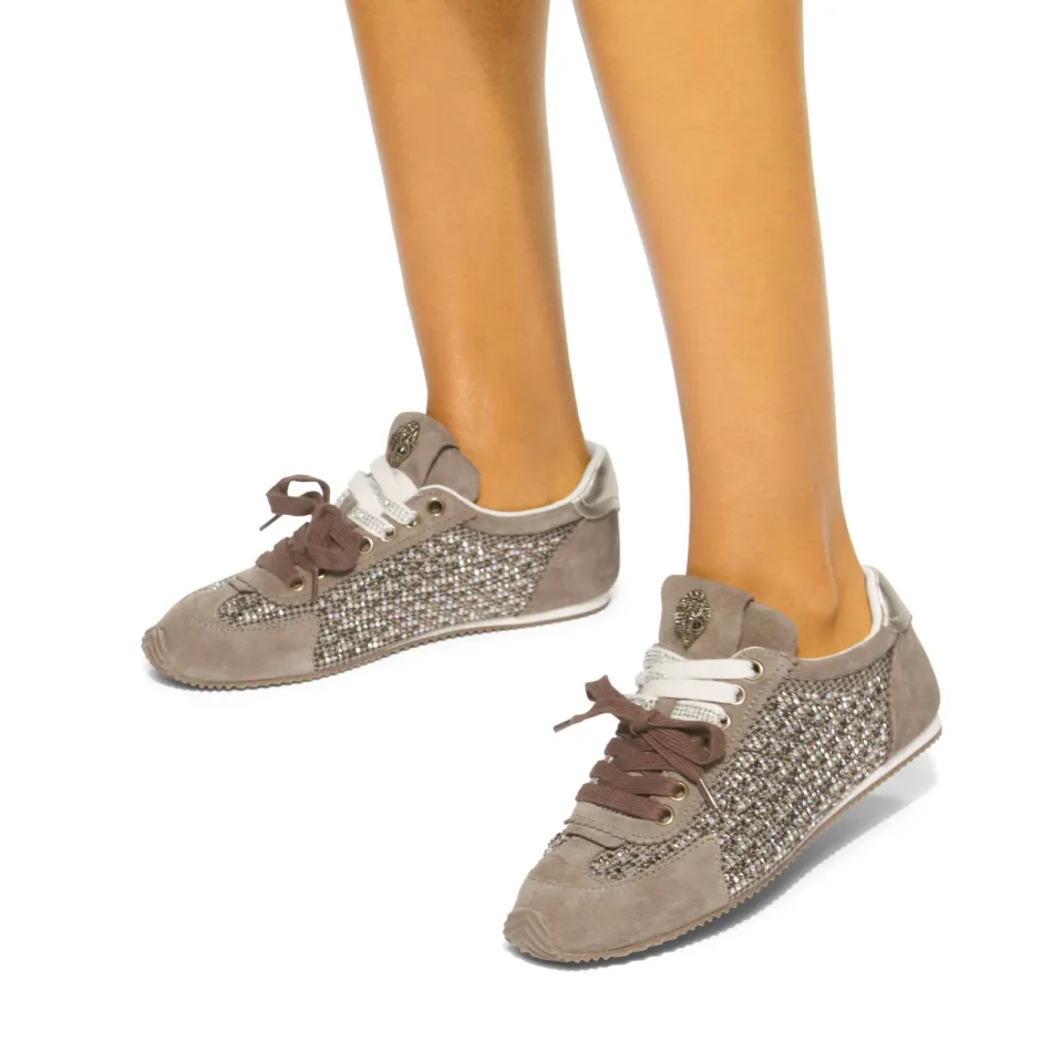 Kurt Geiger Islington suède sneakers met strass-steentjes - bruin, foto 3