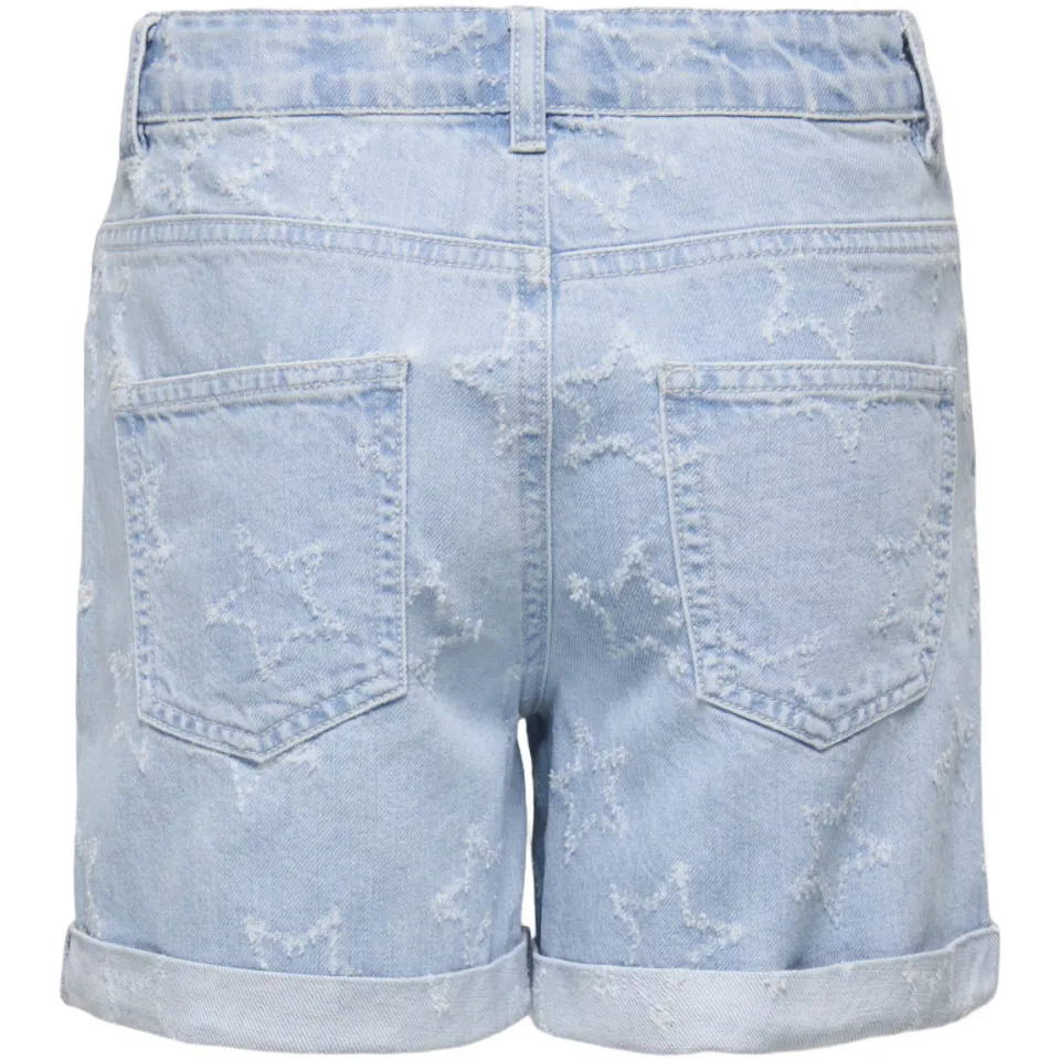 Only jeansshort lichtblauw met sterrenprint light blue denim, foto 2