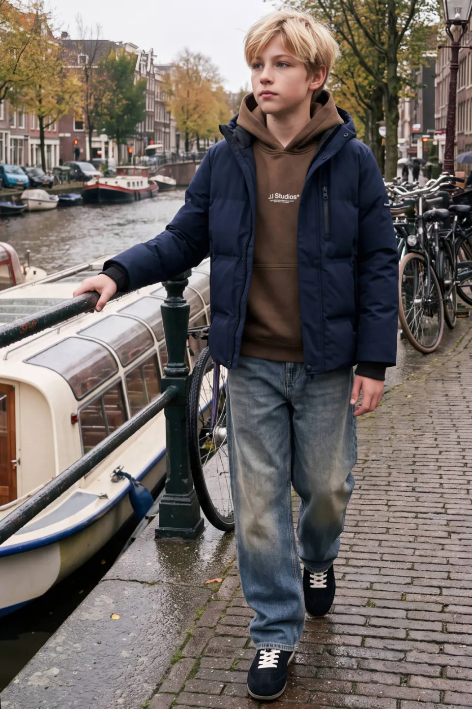 Jack & Jones pufferjas marineblauw, foto 4