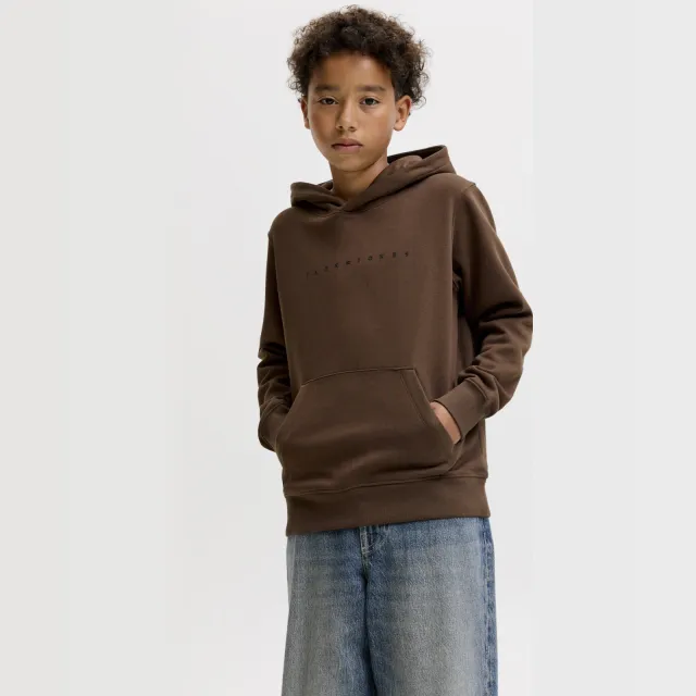 Jack & Jones JUNIOR hoodie - donkerbruin