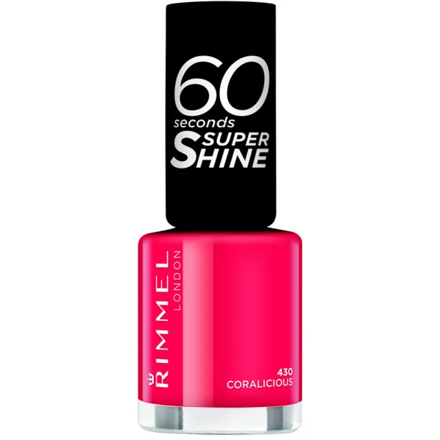 Rimmel London 60 Seconds Super Shine 430 Coralicious nagellak roze, foto 2