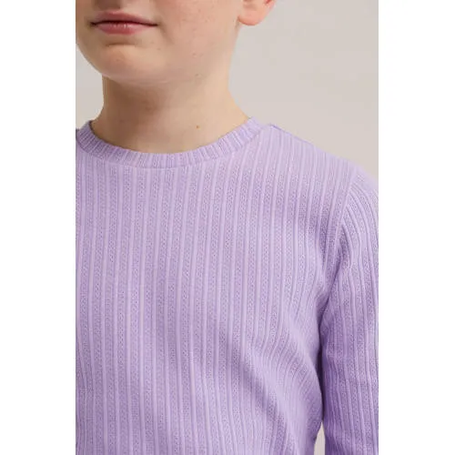 WE Fashion gebreide longsleeve lila, foto 5