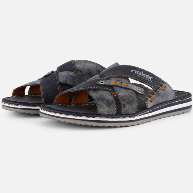 Rieker Rieker Slippers blauw Synthetisch