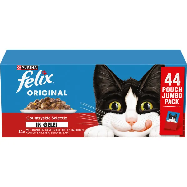 Felix Original Countryside Selectie in gelei natvoer kat