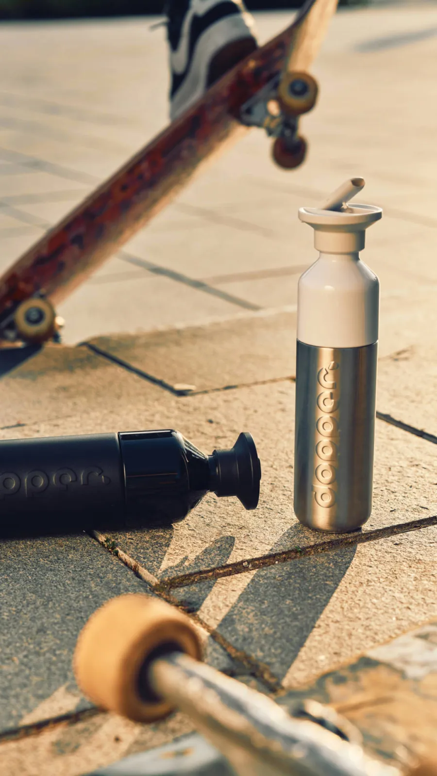 Dopper Insulated x Flip Straw thermosfles Blazing Black, foto 3