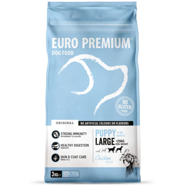 Euro Premium Euro-Premium Puppy Large Kip - Rijst 3 kg