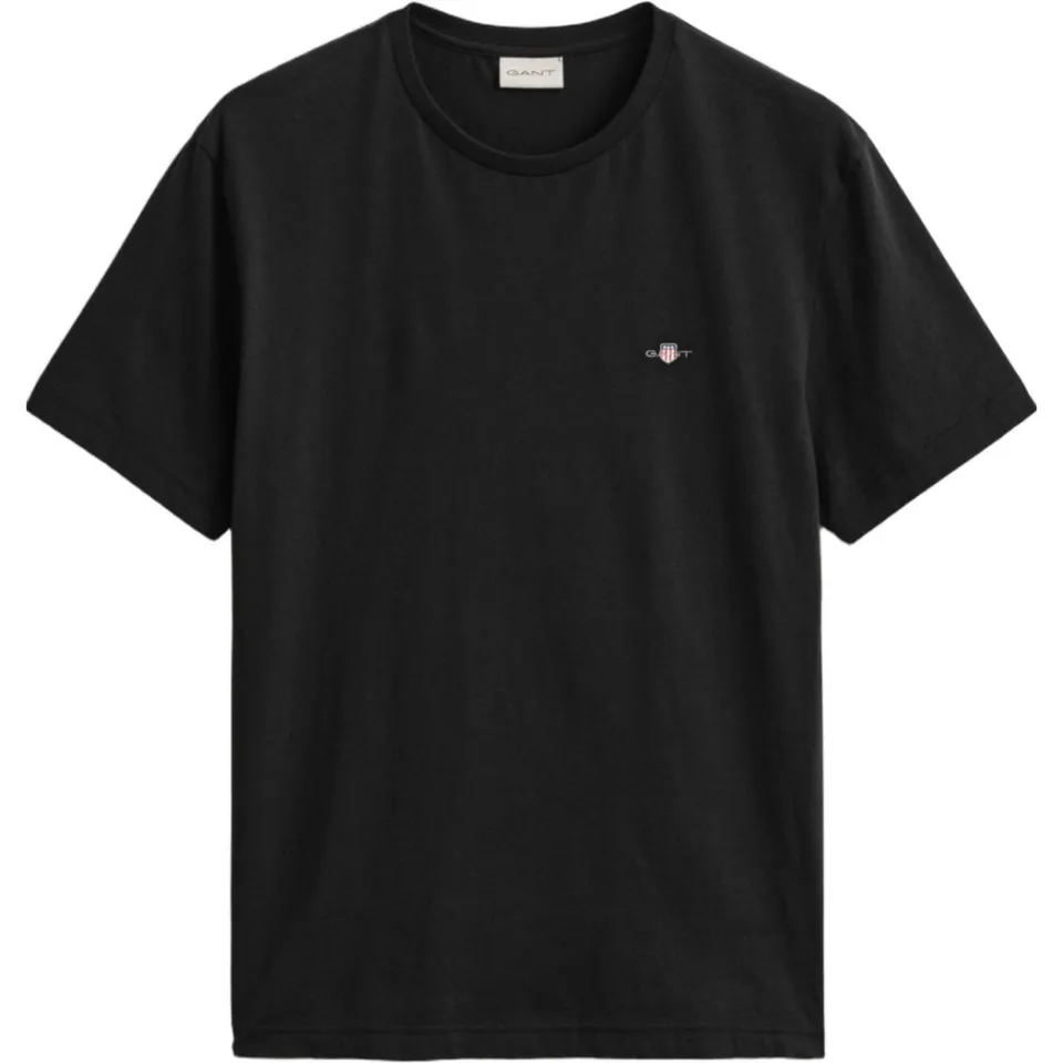 Gant regular fit T-shirt met logo en borduursels black, foto 2