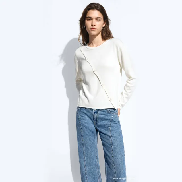 Mango TEEN gebreide trui - ecru