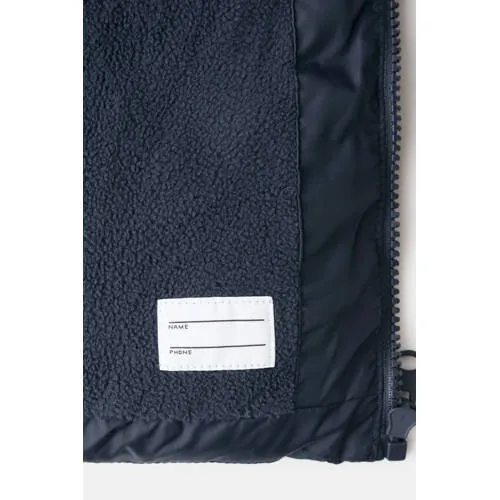 Mango gewatteerde winterjas marineblauw met capuchon, foto 3