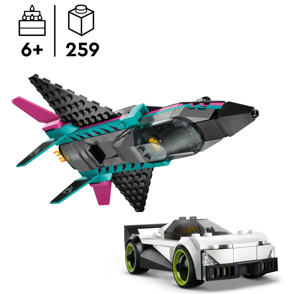 Lego City Straalvliegtuig vs. sportauto 60489, foto 6