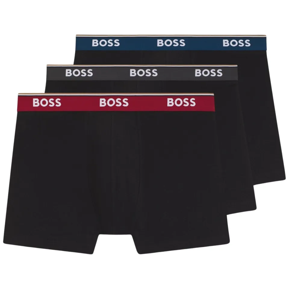 Boss Power boxershorts zwart set van 3, foto 3