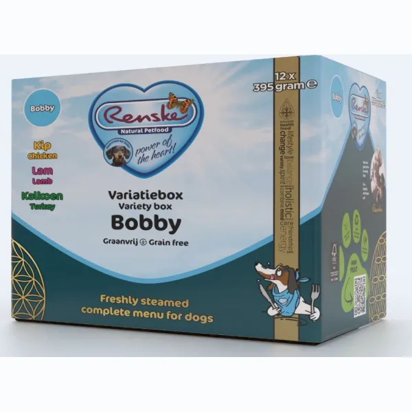 Renske Variatiebox Bobby graanvrij natvoer hond 12 x 395 g