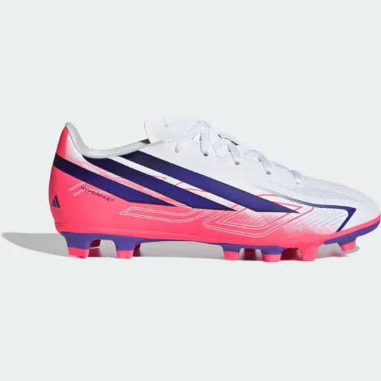 Adidas f50 hyperfast club fg/mg j voetbal schoen firm ground jongens Wit