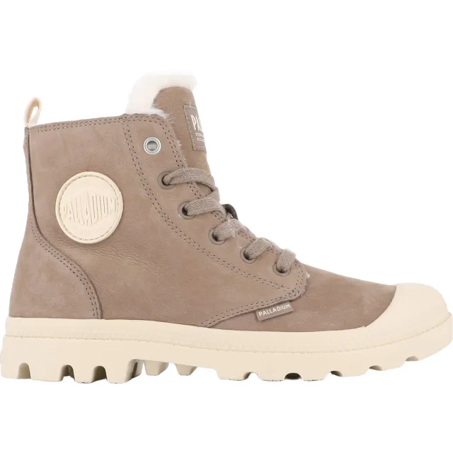 Palladium PAMPA HI ZIP WL leren sneakers met profielzool - bruin