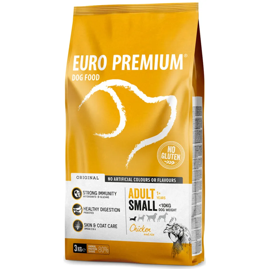Euro Premium Adult Small kip & rijst hondenvoer 3 kg, foto 3