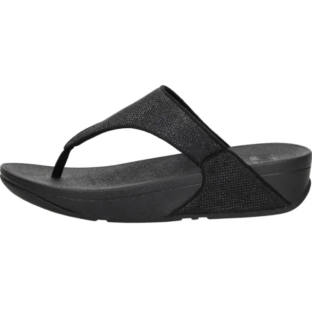 FitFlop Lulu Shimmerglitz Toe-post Zwart