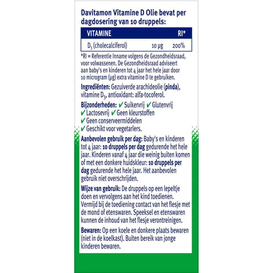 Davitamon Vitamine D olie baby & kind druppels, foto 5